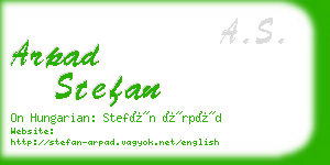arpad stefan business card